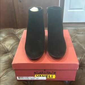 Vaneli Women's Elegant Black Ankle Booties